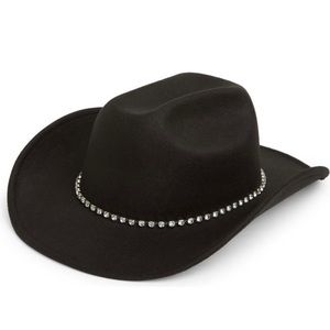 Steve Madden Western Rhinestone Fedora Cowboy Hat